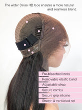 Brooklyn Hair Tiny Knots 13x6 Swiss HD Lace Pre Bleached & Plucked Knots Wig Loose Body Wave